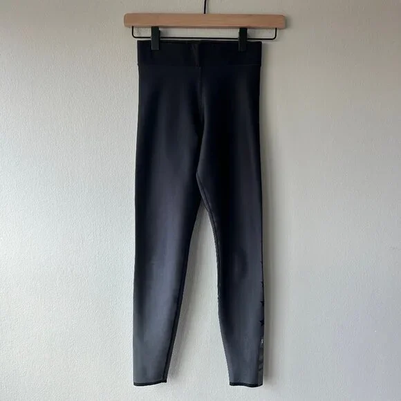 Ultracor COR Star Print Leggings XS Black High Rise Made in USA - Picture 1 of 9